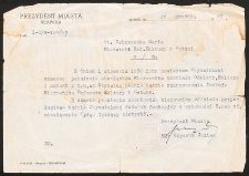 [Pismo Prezydenta Miasta Słupska]