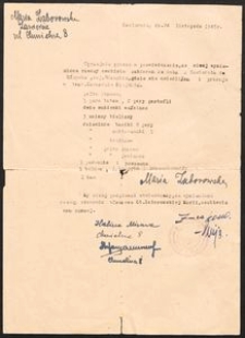 [Pismo Marii Zaborowskiej do Państwowej Komendy M O w Zawierciu]