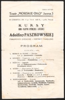 KURSY Mimo-Plastyki Rytmicznej i Operowej Adolfiny Paszkowskiej