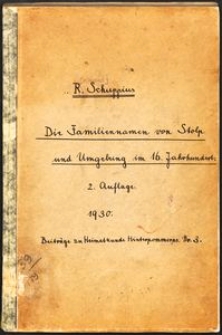 Die Familiennamen von Stolp und Umgebung im 16. Jahrhundert [II. Auflage]