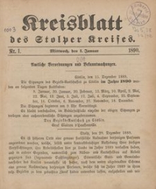 Kreisblatt des Stolper Kreises, 1890