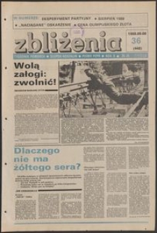 Zbliżenia : tygodnik społeczno-polityczny, 1988, nr 36
