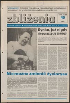 Zbliżenia : tygodnik społeczno-polityczny, 1988, nr 40