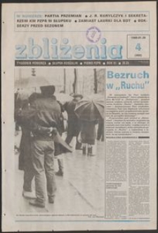 Zbliżenia : tygodnik społeczno-polityczny, 1989, nr 4