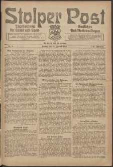 Stolper Post. Tageszeitung f&uuml;r Stadt und Land Nr. 9/1924
