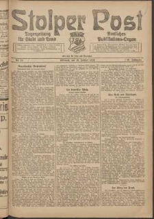 Stolper Post. Tageszeitung f&uuml;r Stadt und Land Nr. 13/1924