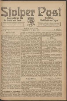 Stolper Post. Tageszeitung f&uuml;r Stadt und Land Nr. 16/1924