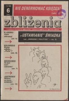 Zbliżenia : tygodnik społeczno-polityczny, 1991, nr 6
