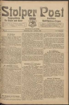 Stolper Post. Tageszeitung f&uuml;r Stadt und Land Nr. 32/1924
