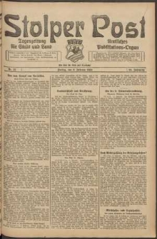 Stolper Post. Tageszeitung f&uuml;r Stadt und Land Nr. 33/1924