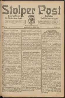 Stolper Post. Tageszeitung f&uuml;r Stadt und Land Nr. 47/1924