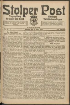 Stolper Post. Tageszeitung f&uuml;r Stadt und Land Nr. 61/1924