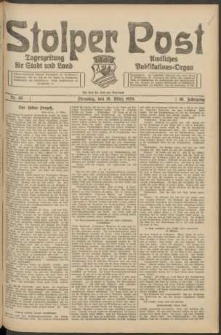 Stolper Post. Tageszeitung f&uuml;r Stadt und Land Nr. 66/1924
