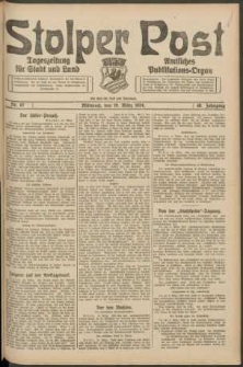 Stolper Post. Tageszeitung f&uuml;r Stadt und Land Nr. 67/1924