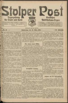 Stolper Post. Tageszeitung f&uuml;r Stadt und Land Nr. 68/1924