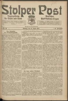 Stolper Post. Tageszeitung f&uuml;r Stadt und Land Nr. 89/1924