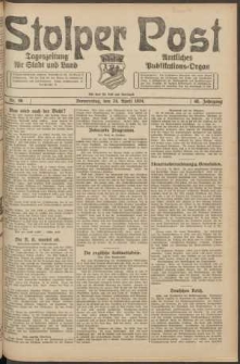 Stolper Post. Tageszeitung f&uuml;r Stadt und Land Nr. 96/1924
