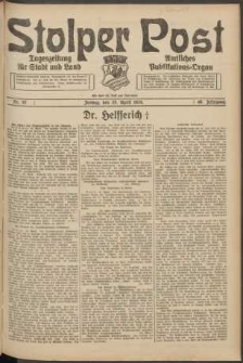 Stolper Post. Tageszeitung f&uuml;r Stadt und Land Nr. 97/1924