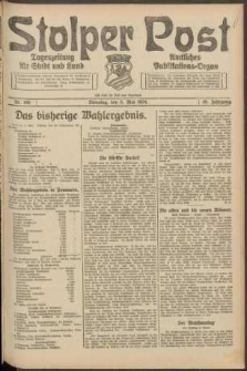 Stolper Post. Tageszeitung f&uuml;r Stadt und Land Nr. 106/1924