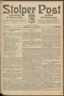 Stolper Post. Tageszeitung f&uuml;r Stadt und Land Nr. 107/1924