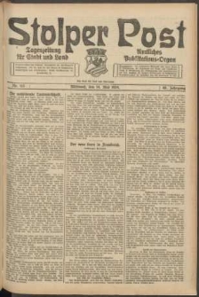Stolper Post. Tageszeitung f&uuml;r Stadt und Land Nr. 113/1924