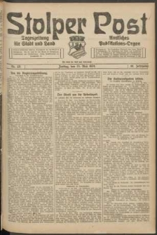 Stolper Post. Tageszeitung f&uuml;r Stadt und Land Nr. 121/1924