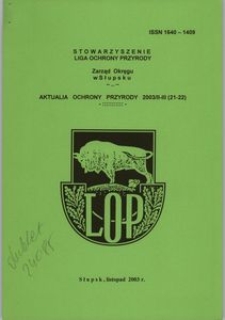 Aktualia Ochrony Przyrody, 2003, nr 21/22