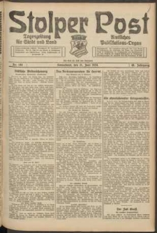 Stolper Post. Tageszeitung f&uuml;r Stadt und Land Nr. 144/1924