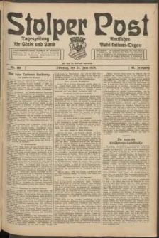 Stolper Post. Tageszeitung f&uuml;r Stadt und Land Nr. 146/1924