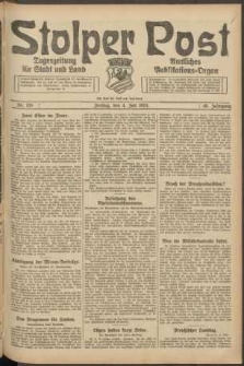 Stolper Post. Tageszeitung f&uuml;r Stadt und Land Nr. 155/1924