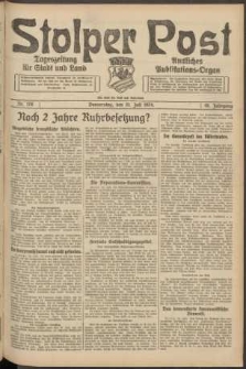 Stolper Post. Tageszeitung f&uuml;r Stadt und Land Nr. 178/1924