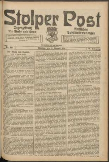 Stolper Post. Tageszeitung f&uuml;r Stadt und Land Nr. 187/1924