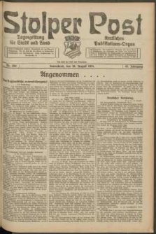 Stolper Post. Tageszeitung f&uuml;r Stadt und Land Nr. 204/1924
