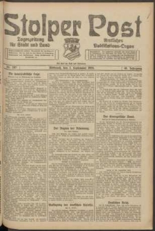 Stolper Post. Tageszeitung f&uuml;r Stadt und Land Nr. 207/1924