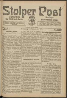 Stolper Post. Tageszeitung f&uuml;r Stadt und Land Nr. 226/1924