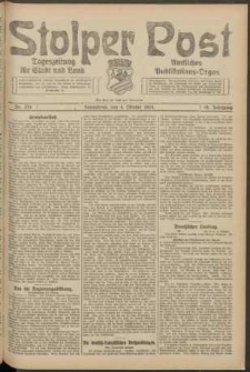 Stolper Post. Tageszeitung f&uuml;r Stadt und Land Nr. 234/1924