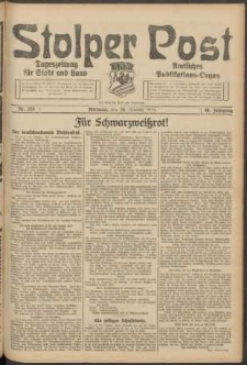Stolper Post. Tageszeitung f&uuml;r Stadt und Land Nr. 255/1924