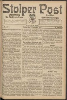 Stolper Post. Tageszeitung f&uuml;r Stadt und Land Nr. 259/1924