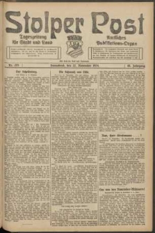 Stolper Post. Tageszeitung f&uuml;r Stadt und Land Nr. 275/1924