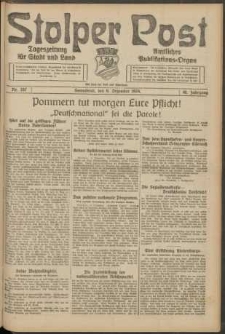 Stolper Post. Tageszeitung für Stadt und Land Nr. 287/1924