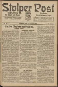 Stolper Post. Tageszeitung für Stadt und Land Nr. 297/1924