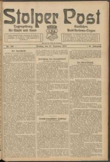 Stolper Post. Tageszeitung f&uuml;r Stadt und Land Nr. 300/1924