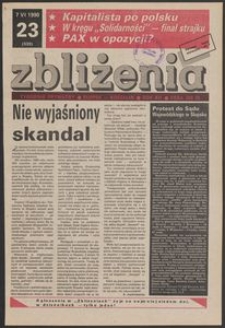 Zbliżenia : tygodnik prywatny, 1990, nr 23