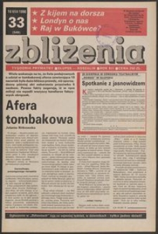Zbliżenia : tygodnik prywatny, 1990, nr 33