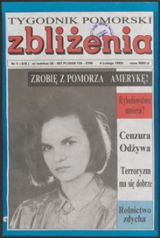Zbliżenia : Tygodnik Pomorski, 1993, nr 5