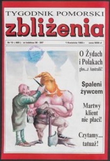 Zbliżenia : Tygodnik Pomorski, 1993, nr 13
