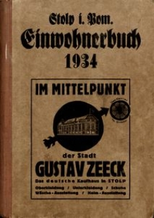 Stolp i Pom. Einwohnerbuch 1934