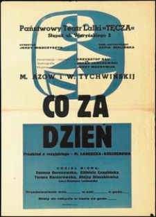 [Plakat] : Co za dzień