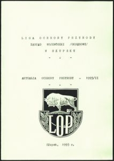 Aktualia Ochrony Przyrody, 1995, nr 4