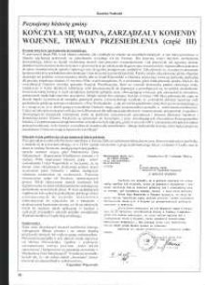 Kończyła się wojna, zarządzały komendy wojenne, trwały przesiedlenia (część III)